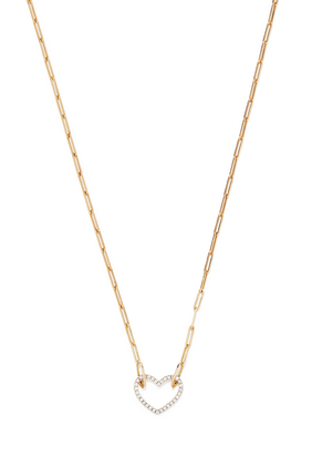 Collier Petite Coeur Diamants Necklace, 18k Yellow Gold & Diamonds